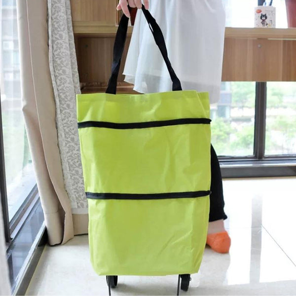 Folding cart bags for shopping, travel luggage trolley bag.