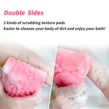 Silicone Body Back Scrubber Double Side Bathing Brush for Skin Deep Cleaning Massage, Dead Skin Removal (101 Gm | medium Size /1pc)