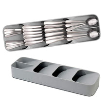 Cutlery tray box with compartments for organizing utensils and cutlery